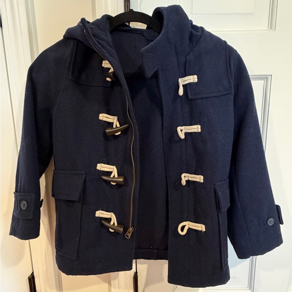 GAP Dark Blue Kids Pea Coat with Toggle Closures